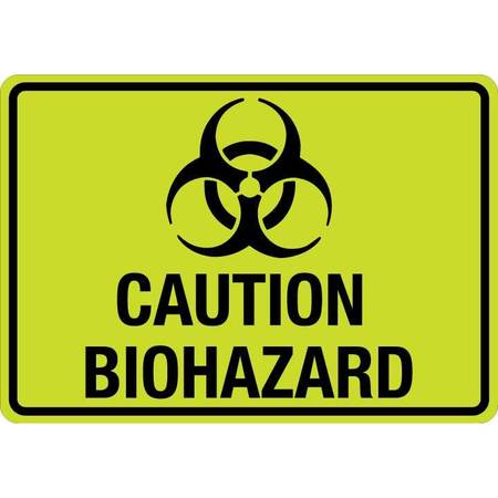 LYLE Sign, Caution Biohazard (W Sym) LCUV-0080ST-RA_10x7